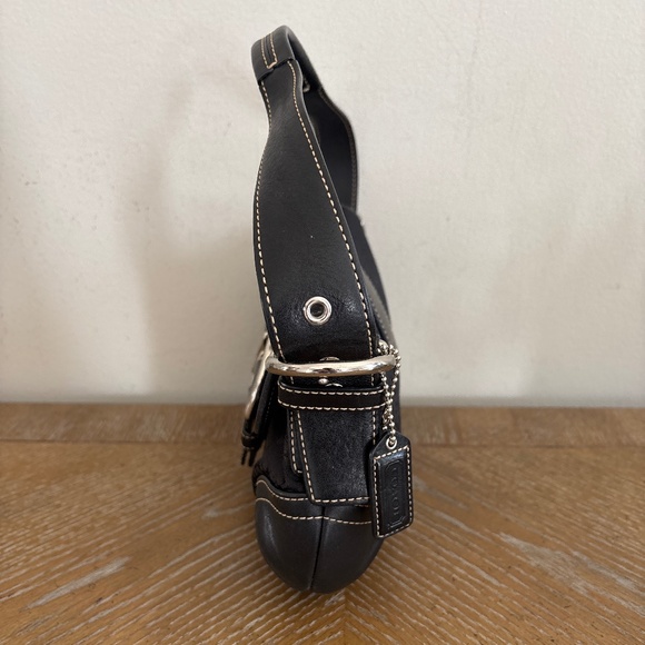 Vintage Y2K Coach 6818 Black Canvas SoHo Signature Buckle Shoulder Handbag - Picture 3 of 10